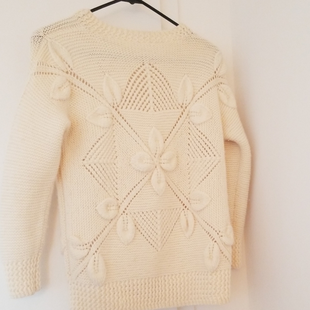 Hand made white sweater